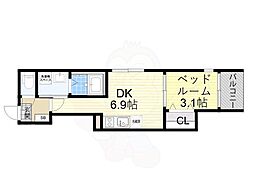 ハーモニーテラス加美東 1DKの間取図画像