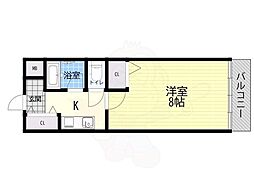 ステップコート 1Kの間取図画像