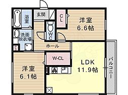 シュトラール喜連瓜破 2階