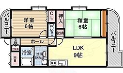 ハイグレード公園南 2LDKの間取図画像