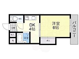 ロイヤル正覚寺 1DKの間取図画像