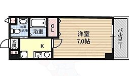 ラ・フォーレ喜連瓜破 1Kの間取図画像