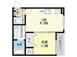 DOAHN正覚寺 1LDKの間取図画像
