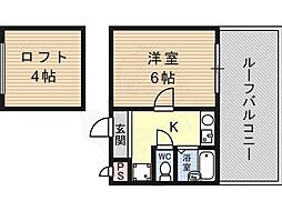 シャルマンコーポ・サノ 1Kの間取図画像