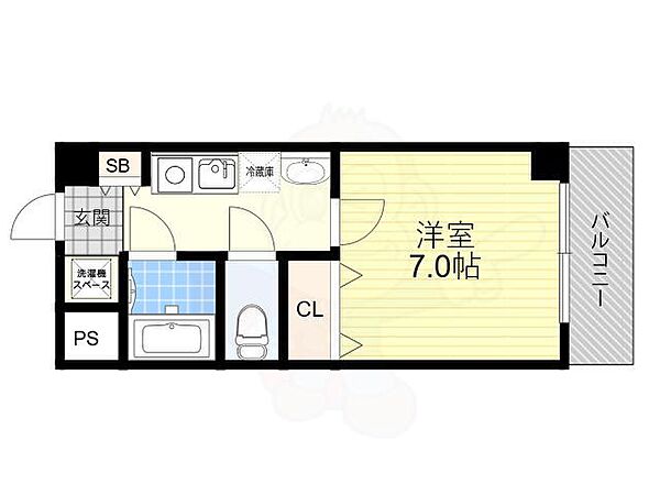 サンプラザ総持寺 ｜大阪府茨木市庄２丁目(賃貸マンション1K・4階・21.60㎡)の写真 その2