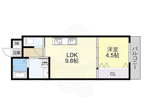 大阪府吹田市岸部北３丁目(賃貸アパート1LDK・2階・35.00㎡)の写真 その2