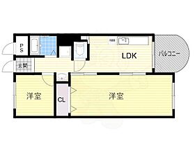 大阪府茨木市上中条１丁目（賃貸マンション2LDK・1階・55.50㎡） その2