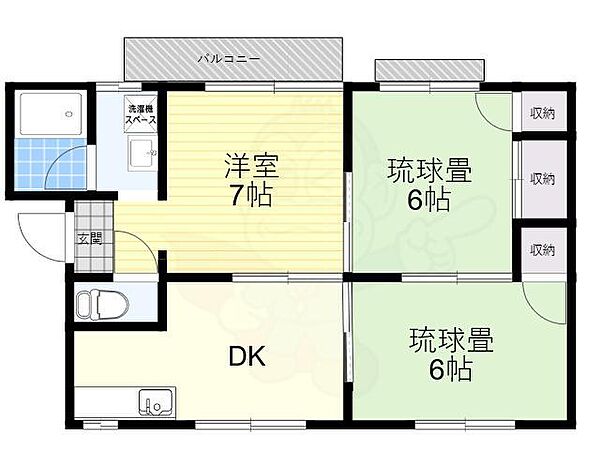 大阪府茨木市鮎川４丁目(賃貸アパート3DK・2階・48.00㎡)の写真 その2