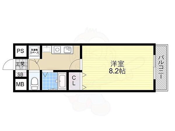 大阪府吹田市山田東４丁目(賃貸マンション1K・2階・25.81㎡)の写真 その2