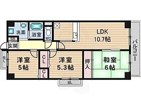 大阪府茨木市東太田３丁目（賃貸マンション3LDK・4階・65.12㎡） その2