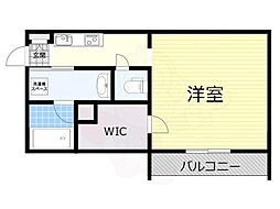 大阪モノレール彩都線 阪大病院前駅 徒歩5分の賃貸アパート 1階1Kの間取り