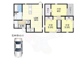 大阪府茨木市玉瀬町（賃貸一戸建3LDK・1階・73.31㎡） その2