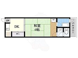 福壽ハイツ 1DKの間取図画像