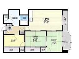 ホワイトハウス穂積 3LDKの間取図画像