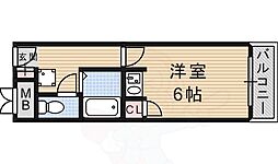 エムロード茨木 ワンルームの間取図画像