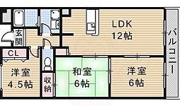 アンフィニィ・真砂 3LDKの間取図画像
