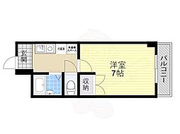 末広15番館 1Kの間取図画像