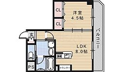 エール茨木本町 1LDKの間取図画像