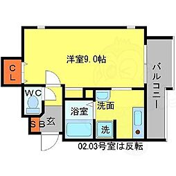 ビラ・シエル ワンルームの間取図画像