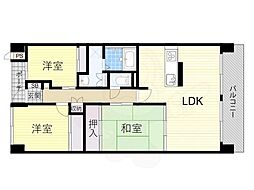 KDXレジデンス茨木2 3LDKの間取図画像