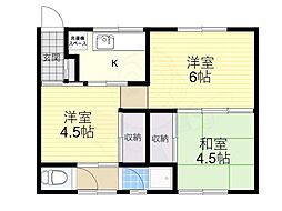 グリーンハイツ 3Kの間取図画像