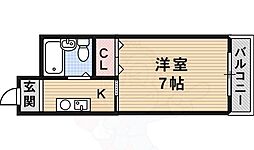林泉第7ビル 1Kの間取図画像