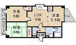 マンションラヴィング 3LDKの間取図画像
