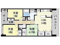 エス・バイ・エルクラスタ茨木ステーションアベニュー 3LDKの間取図画像