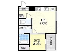 MOVE吹田正雀 1DKの間取図画像