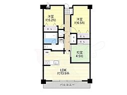 キングマンション千里万博公園 3LDKの間取図画像