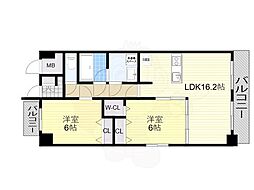 Prosper正雀本町 2LDKの間取図画像