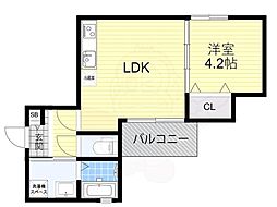 Gracias Court千里丘(グラシアスコート) 1LDKの間取図画像