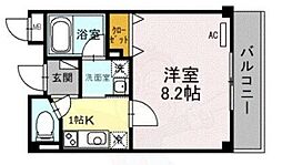 メゾンアンシャンテ 1Kの間取図画像