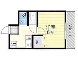 ナンノ第12号館 1Kの間取図画像