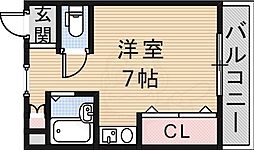 アンフィニィ・橋の内2 ワンルームの間取図画像