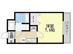 Luxe茨木2 1Kの間取図画像