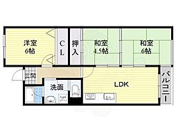 伸栄ハイツ 3DKの間取図画像