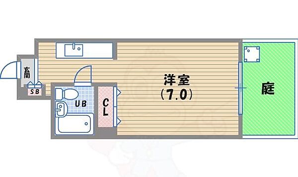 パラツィーナ甲子園口1 ｜兵庫県西宮市甲子園口北町(賃貸マンション1R・1階・20.14㎡)の写真 その2