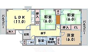 シーマー瓦林  ｜ 兵庫県西宮市瓦林町20番25号（賃貸マンション3LDK・2階・76.00㎡） その2