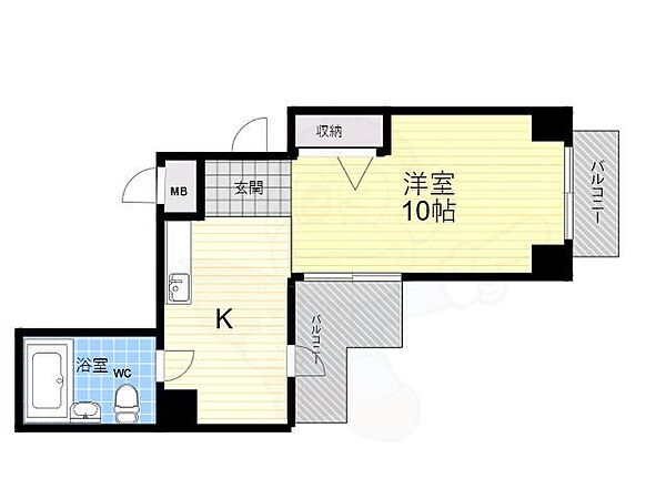 コープ野村クオリテ門戸 ｜兵庫県西宮市野間町(賃貸マンション1R・3階・22.65㎡)の写真 その2