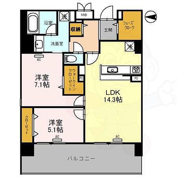 (仮)西宮北口　深津町プロジェクト ｜兵庫県西宮市深津町(賃貸マンション2LDK・7階・67.08㎡)の写真 その2