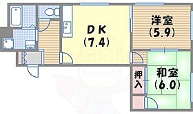 越水プラウ  ｜ 兵庫県西宮市越水町12番11号（賃貸アパート1DK・1階・40.00㎡） その2