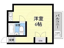丸橋ハイム ワンルームの間取図画像