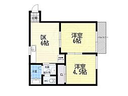 アーバンライフ 2DKの間取図画像