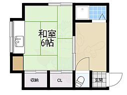 さくら荘 1Kの間取図画像