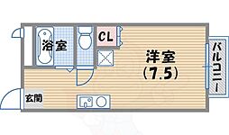 ローゼンハイツパート2 ワンルームの間取図画像