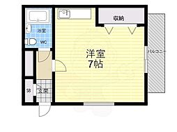 ステラハウス4-800 1Kの間取図画像