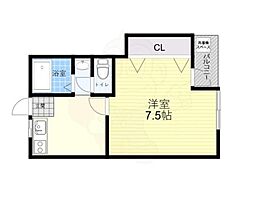 フレンド仁川 1Kの間取図画像