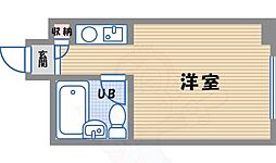 リベット甲子園 ワンルームの間取図画像