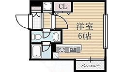 ブリストル ワンルームの間取図画像